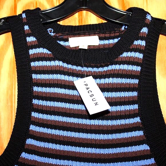 NWT Pacsun Striped Knit Tank Top โ Size M โ 100% Cotton ๐๐ค - Picture 3 of 5
